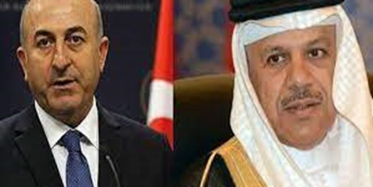 اولین تماس تلفنی وزیر خارجه ترکیه با همتای بحرینی بعد از بحران قطر