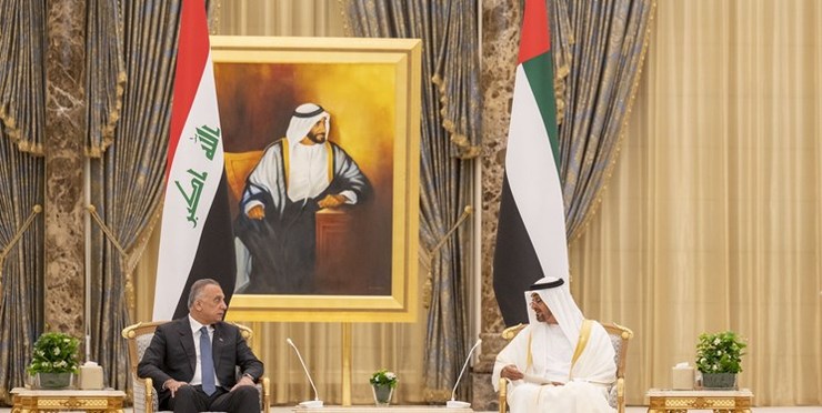 الکاظمی در دیدار با بن‌زاید: درهای عراق بر روی شرکت‌‌های امارات باز است
