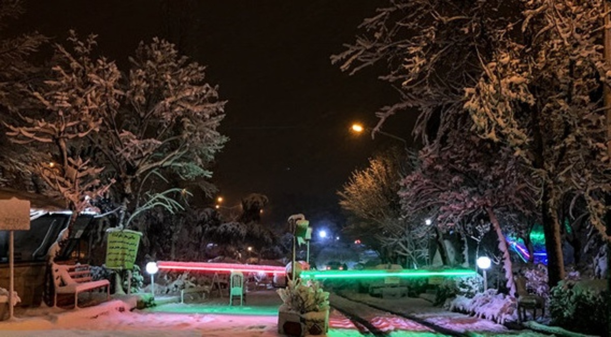 بارش باران و برف و وزش باد در تهران