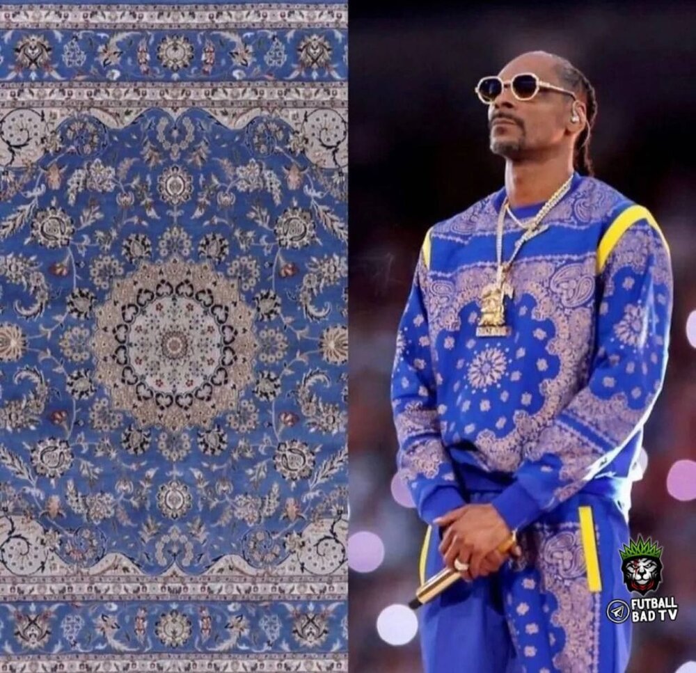 عکس | لباس خواننده معروف آمریکایی با طرح فرش ایرانی