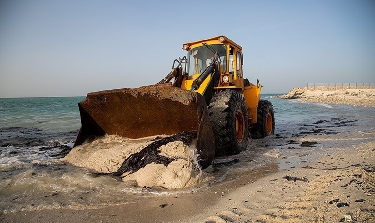 تصاویر| آلودگی نفتی جزیره خارک