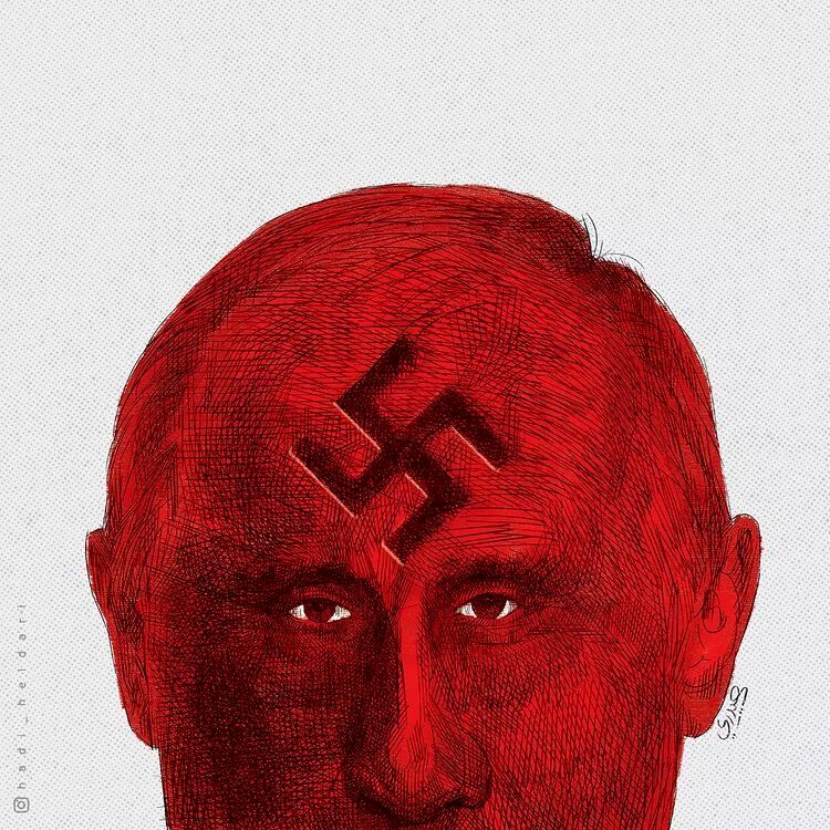 عکس| مهر جدید بر پیشانی پوتین!