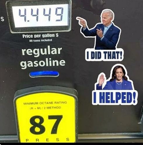 برچسب&zwnj;های بایدن روی پمپ بنزین&zwnj;های آمریکا