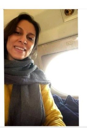 سلفی نازنین زاغری در هواپیما