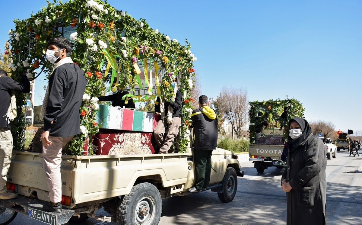 تصاویر| استقبال از ۴ شهید گمنام در کرمان