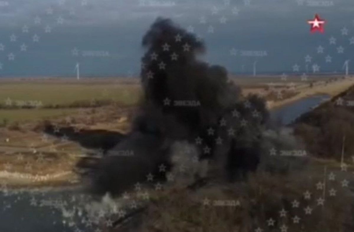 فیلم| لحظه انهدام یک سد در خاک اوکراین
