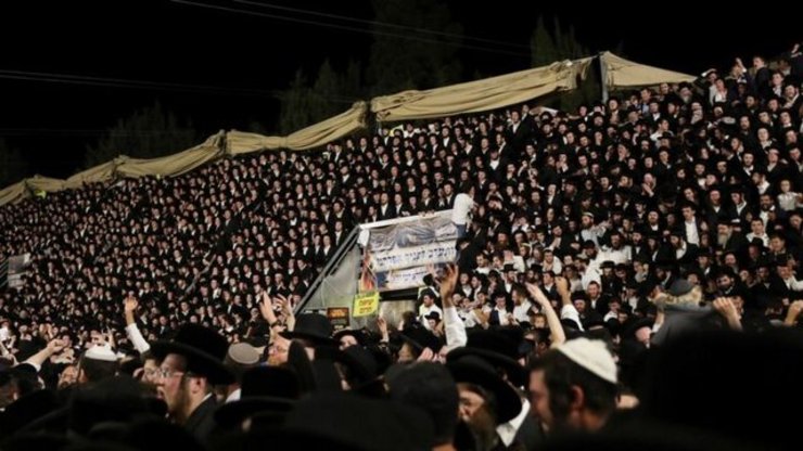 مرگ ده‌ها نفر در اثر فشار جمعیت در یک مراسم مذهبی در اسرائیل