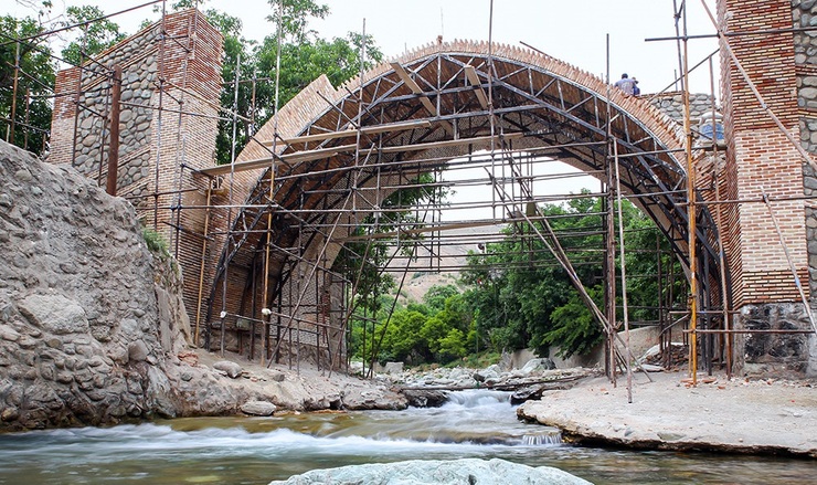 تصاویر| مرمت و بازسازی پل تاریخی «کن»