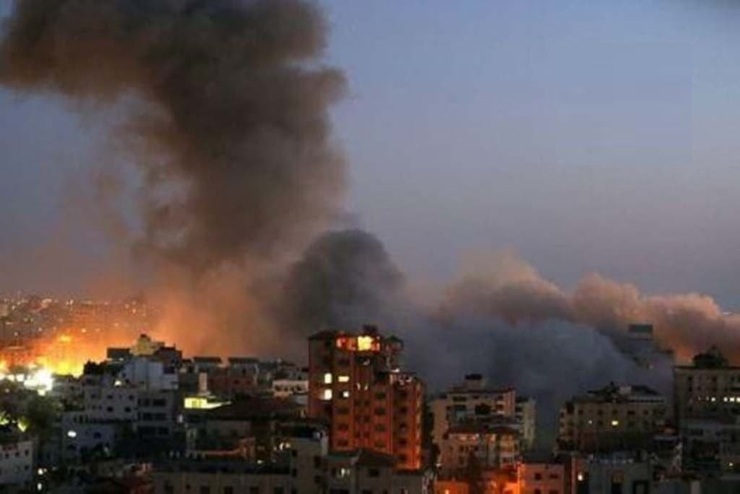 برج ۱۳ طبقه حماس در غزه فرو ریخت
