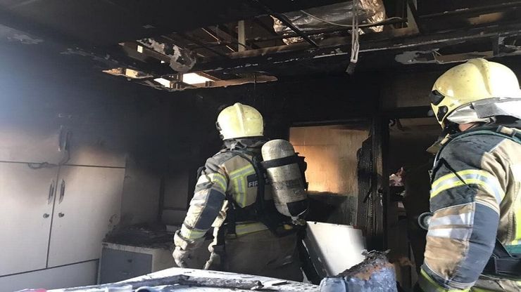 آتش سوزی در بیمارستان بقیه‌الله تهران