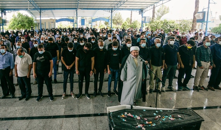 تصاویر| مراسم تدفین پيكر اشكان منصوري