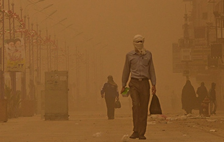 وقوع گرد و غبار در ۱۰ شهرستان خوزستان