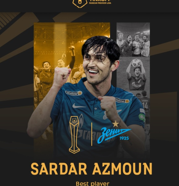 فیلم| سردار آزمون بهترین بازیکن فصل لیگ برتر روسیه شد