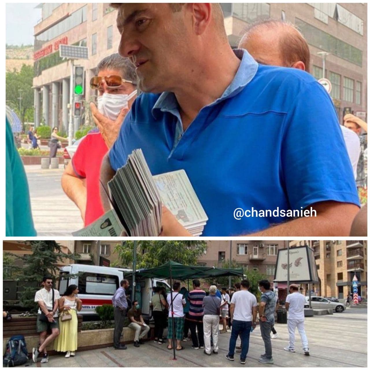 عکس| ایرانیان در صف تزریق واکسن کرونا در ارمنستان