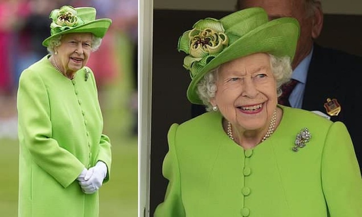 تصاویر| کلاه و لباس ملکه الیزابت سوژه رسانه‌ها شد