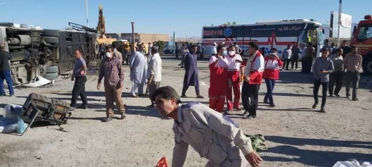 واژگونی اتوبوس در استان یزد / ۵ کشته و ۲۸ مصدوم