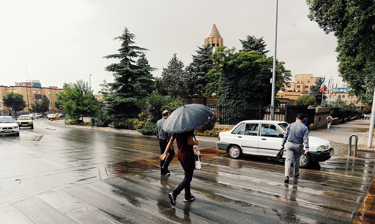 تصاویر| بارش باران در چله تابستان
