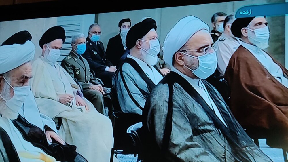 تصویری از پدر همسر ابراهیم رئیسی در مراسم تنفیذش