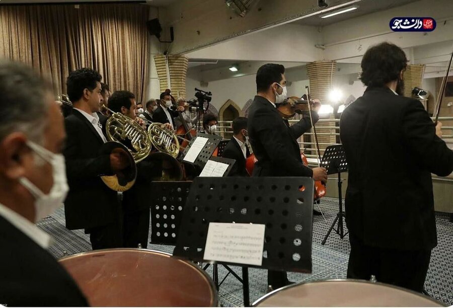 عکس | نمایی متفاوت از گروه موزیک مراسم تنفیذ ابراهیم رئیسی