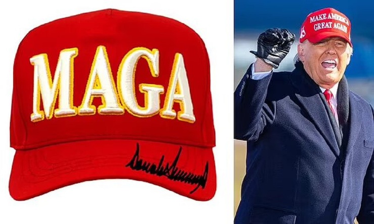 ترامپ از طراحی جدید کلاه معروفش با حروف اختصار 