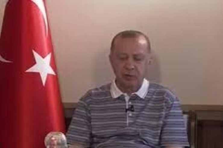 چُرت اردوغان وسط پیام زنده ویدئویی!