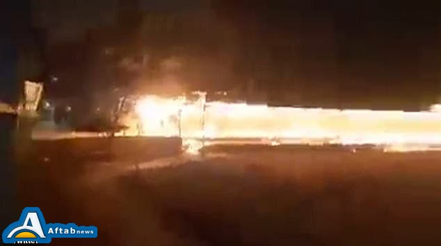 عکس| طالبان یک پارک را آتش زد