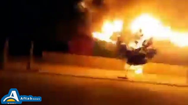 عکس| طالبان یک پارک را آتش زد