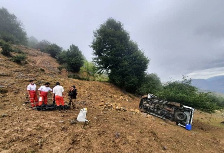 ۲ فوتی بر اثر سقوط خودرو به دره در رامیان