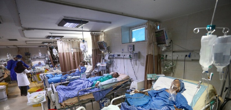 تصاویر| وضعیت بیمارستان‌های همدان در پیک پنجم کرونا