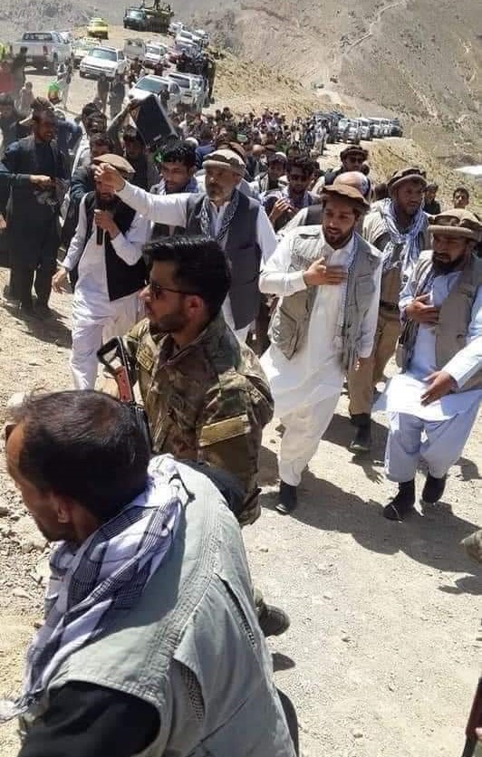 عکس| بازدید احمد مسعود از خط مقدم جنگ با طالبان