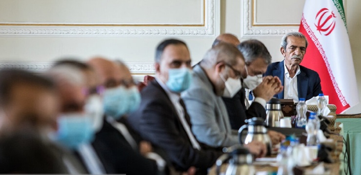 تصاویر| دیدار وزیر امور خارجه با تجار و اعضای اتاق بازرگانی در مورد واردات واکسن کرونا