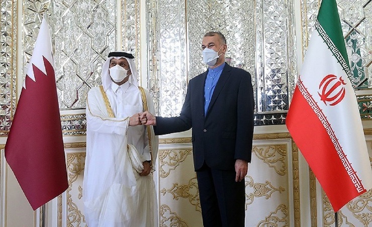 تصاویر| دیدار وزیرخارجه قطر با امیرعبداللهیان