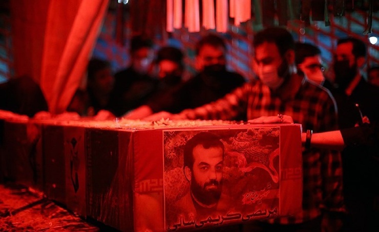 تصاویر| وداع با پیکر شهید مدافع حرم در قزوین