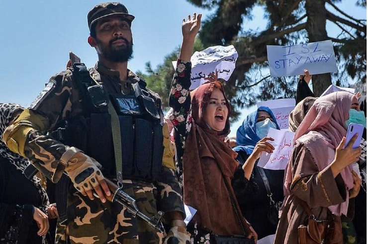 تصاویر| اعتراض زنان افغان به طالبان