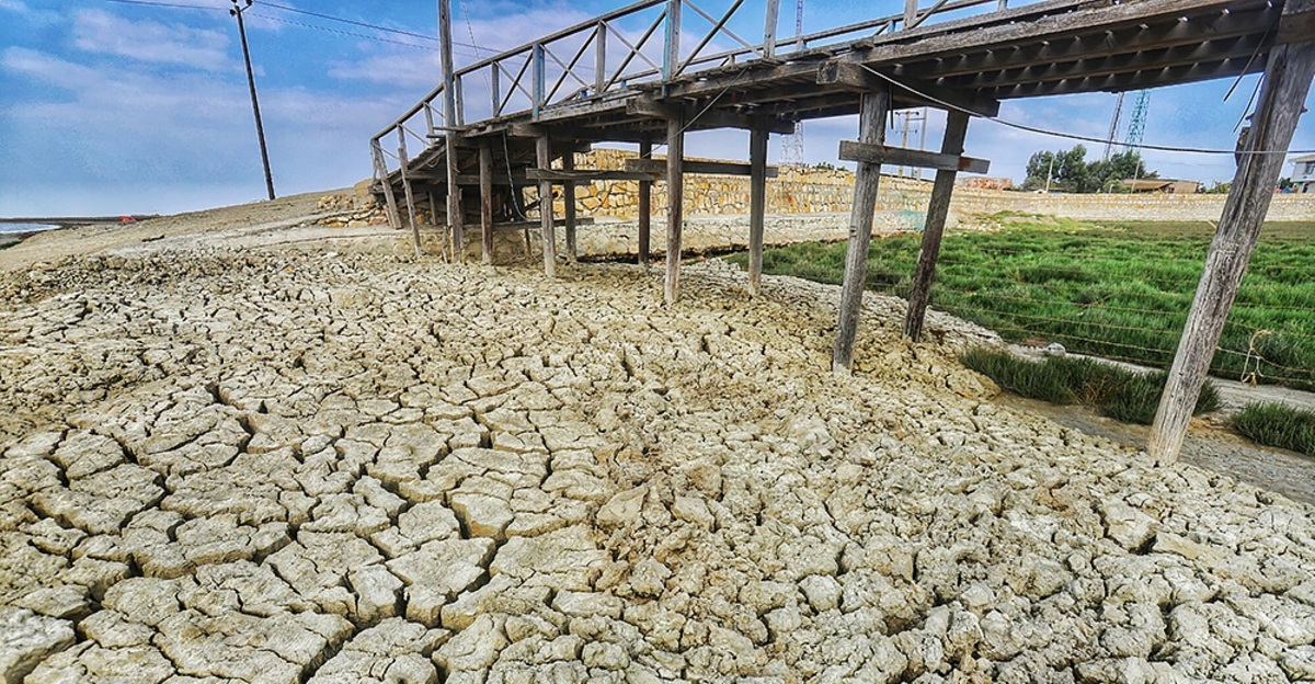 تصاویر| بزرگترین خلیج دریای خزر در آستانه خشکسالی