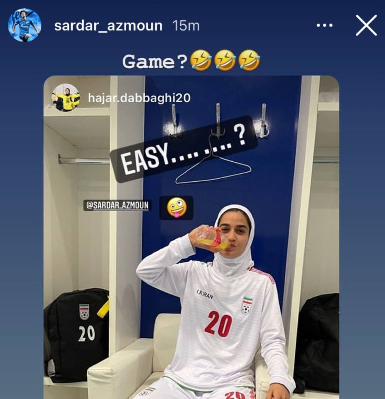 عکس| کری‌خوانی زیرطاق‌زن تیم‌ملی فوتبال زنان به سبک سردار