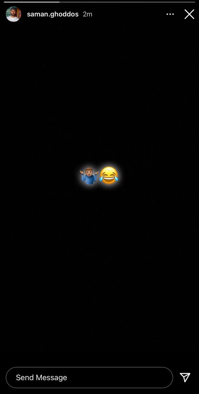 عکس| کنایه سامان قدوس به نیمکت نشینی در تیم ملی