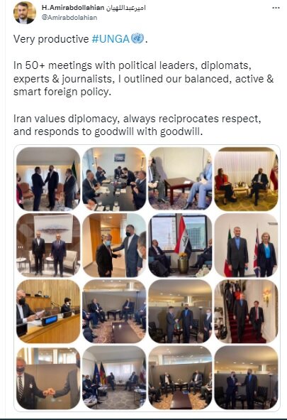 ارزیابی امیرعبداللهیان از دیدارهایش