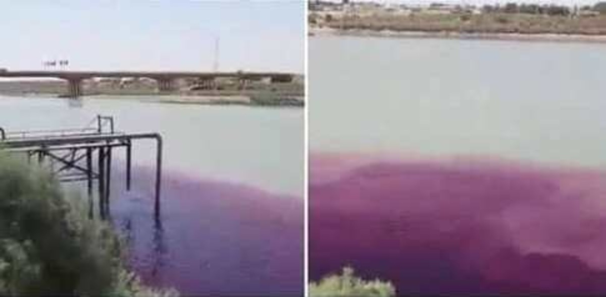 چرا رودخانه کارون ارغوانی شد؟