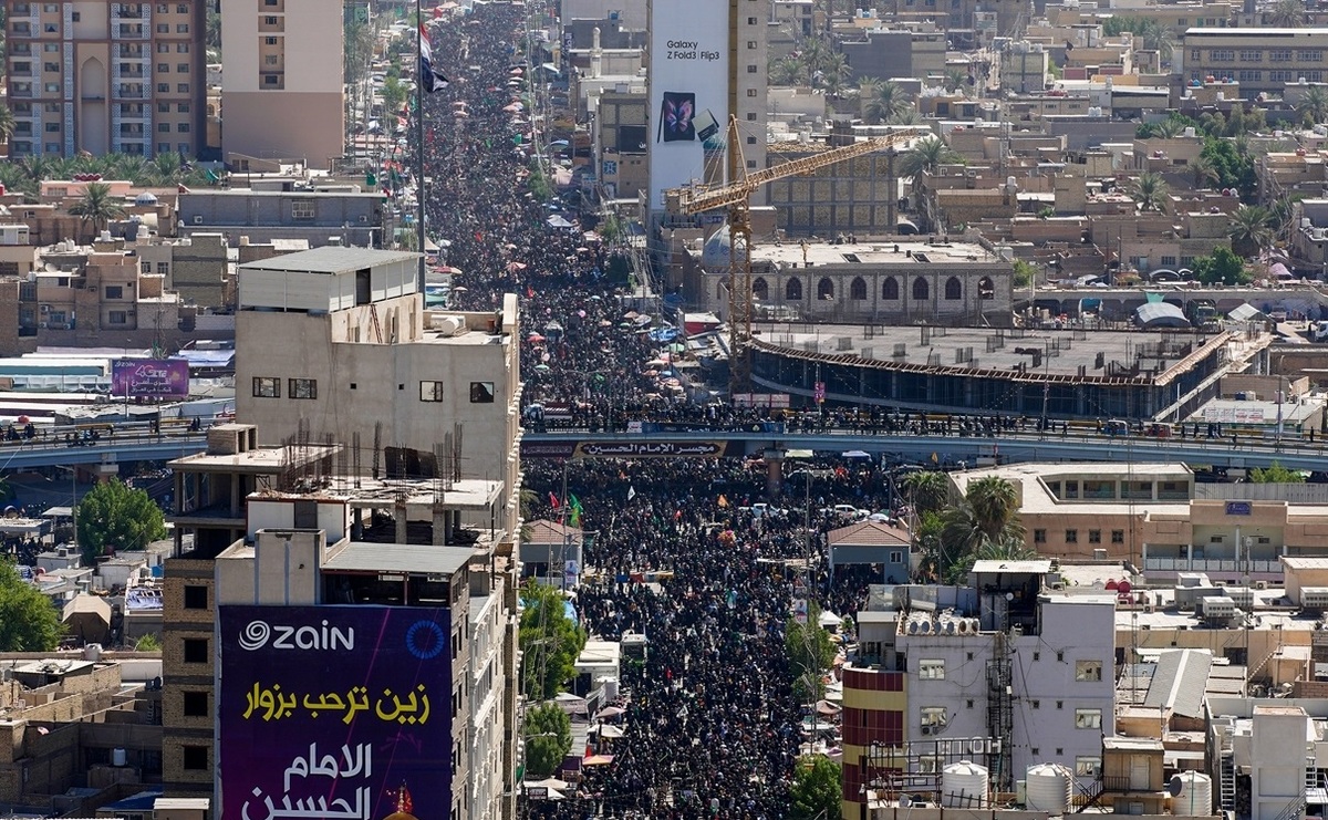تصاویر هوایی کربلا در روز اربعین حسینی