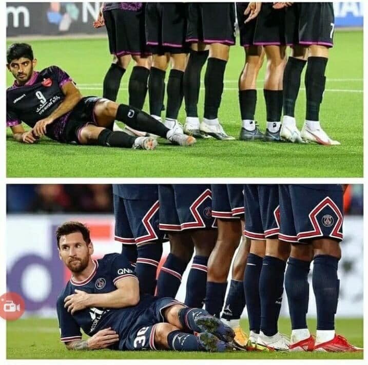عکس| تقلید جالب لیونل مسی از ستاره پرسپولیس