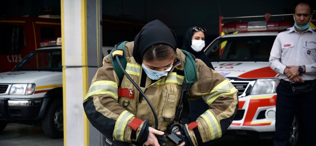 تصاویر| آموزش خدمات ایمنی و آتش نشانی