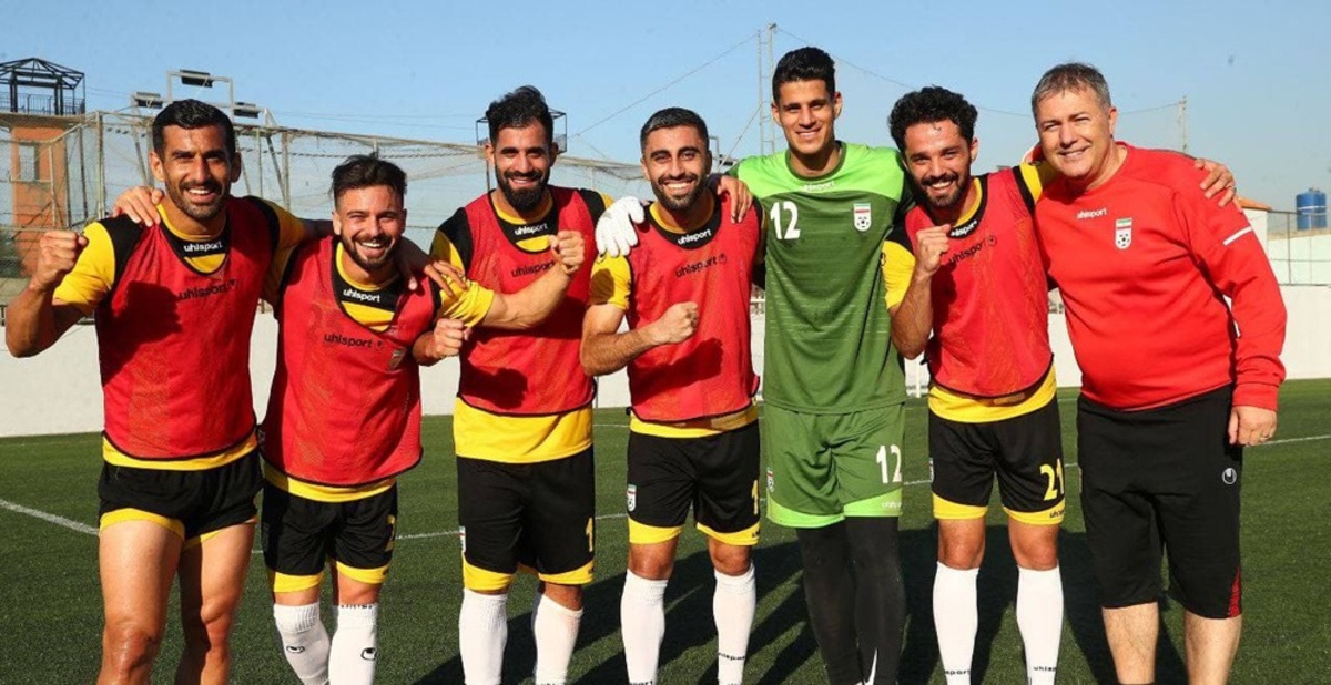 تصاویر| تمرین تیم ملی فوتبال در لبنان