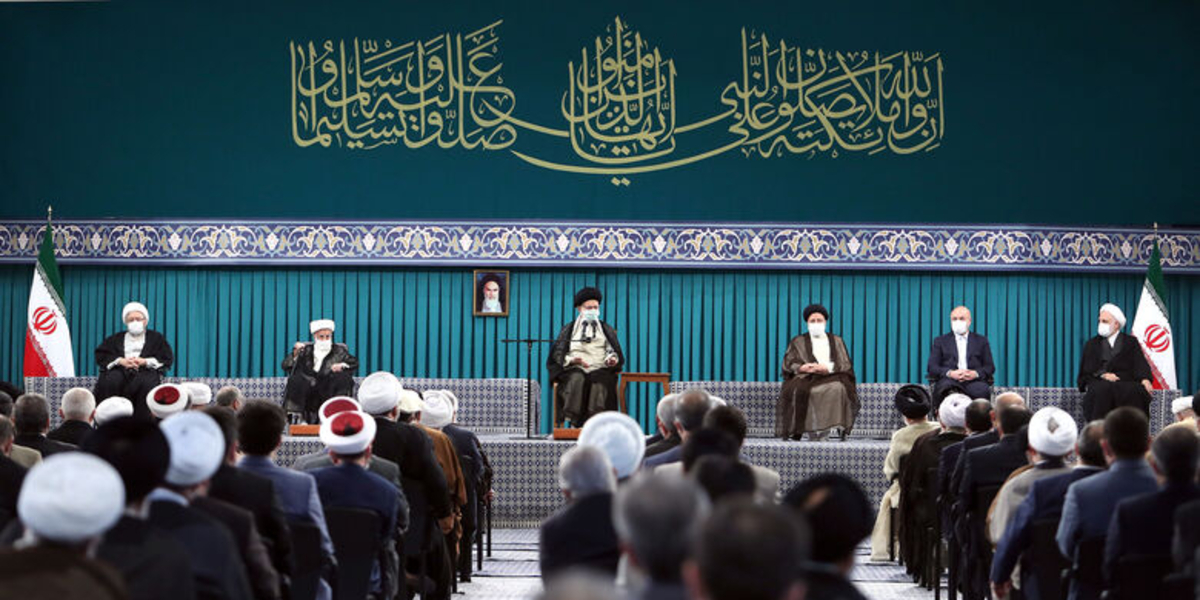 عکس| حضور روحانی در دیدار مسئولان با رهبر انقلاب
