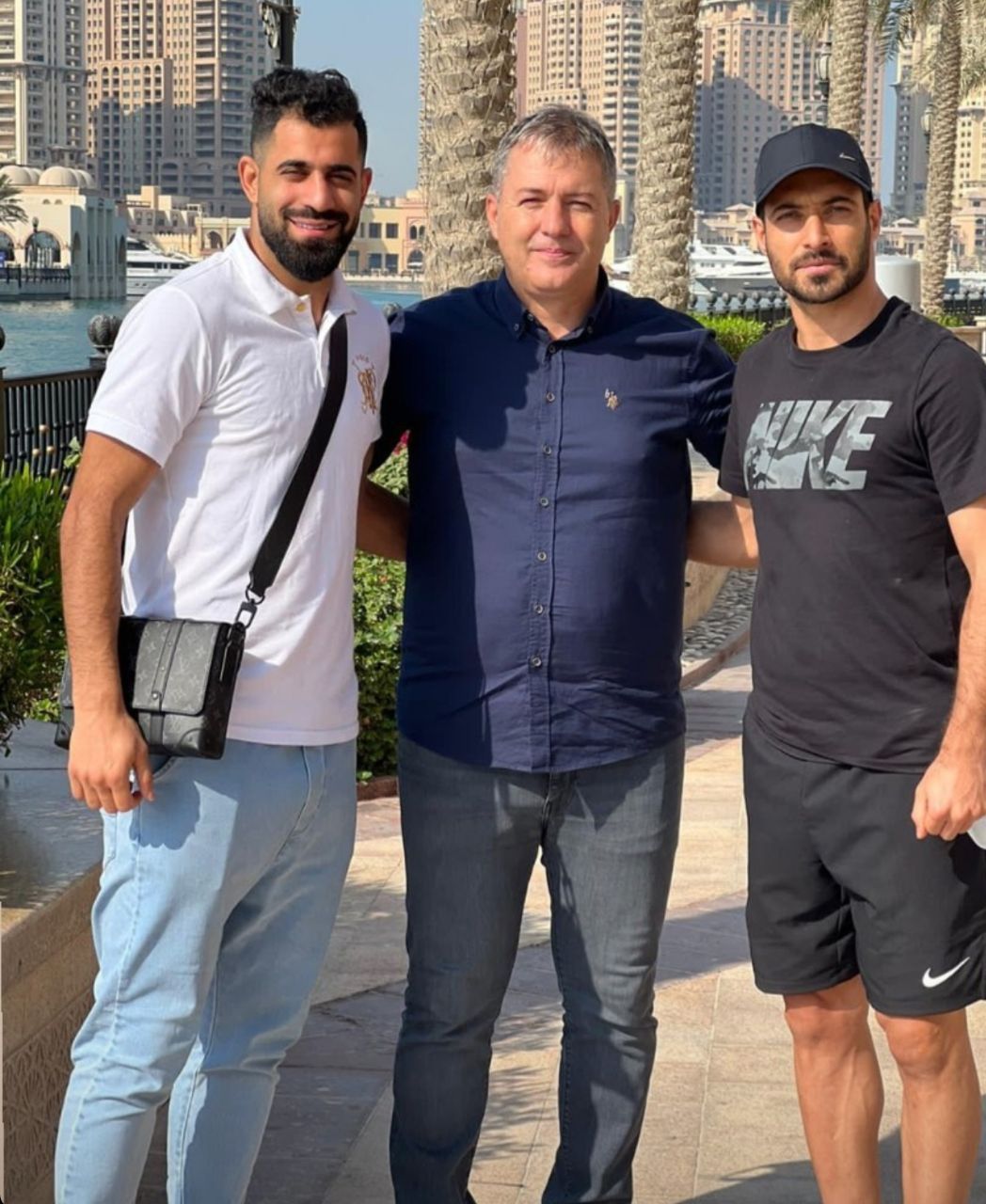 عکس| دیدار سرمربی تیم ملی با زوج خط دفاعی در قطر