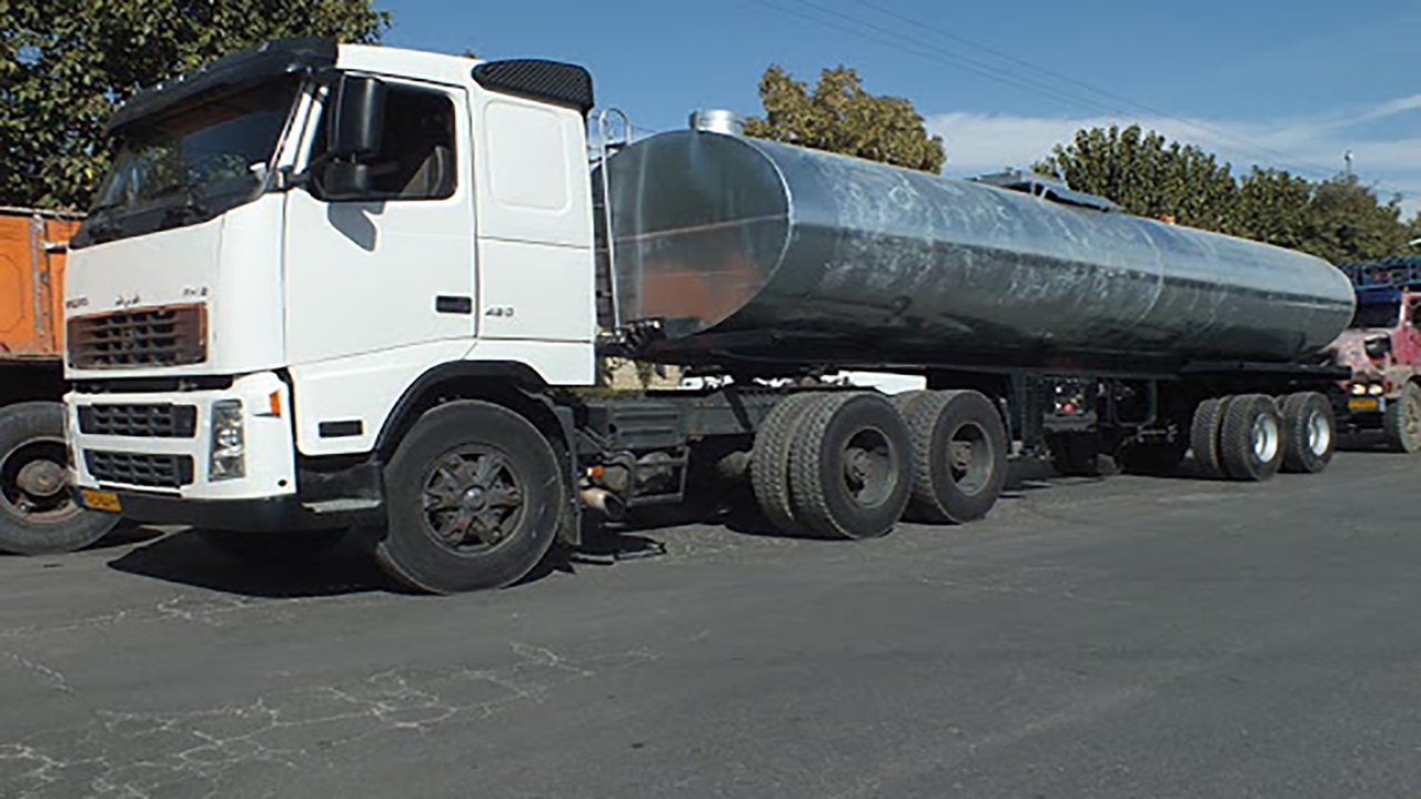 فیلم| حرکت ماهرانه راننده کامیون در یک قدمی برخورد با گاو