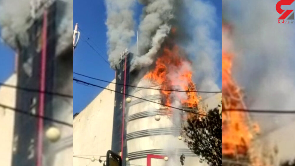 آتشسوزی گسترده برجی در کرمان/ عکس آتشسوزی گسترده برجی در کرمان/ عکس