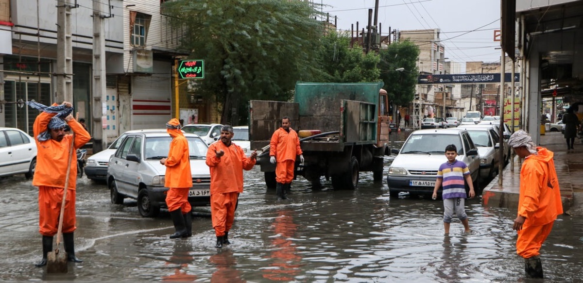 تصاویر| آبگرفتگی معابر در اهواز