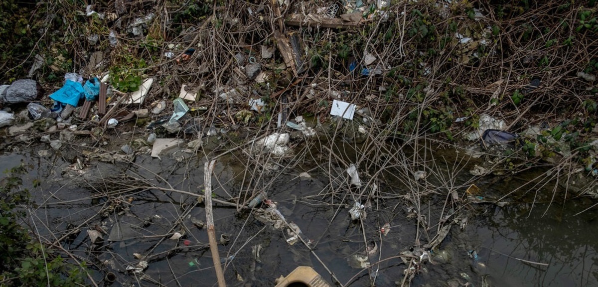 تصاویر| آلودگی رودخانه‌های رشت