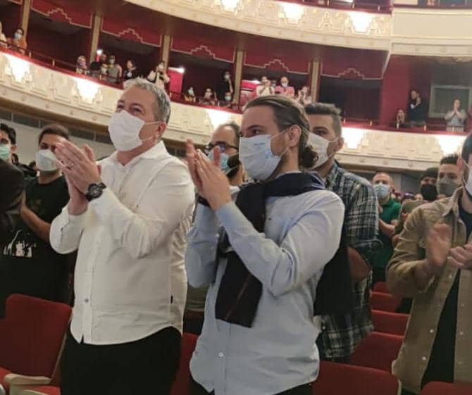 سرمربی تیم ملی فوتبال در نمایشی با بازی پژمان جمشیدی/ عکس سرمربی تیم ملی فوتبال در نمایشی با بازی پژمان جمشیدی/ عکس